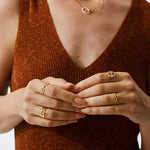 18K Gold Plated Pave Mariner Chain Adjustable Ring – Symbol of Strength & Courage | MaiaMina