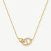 18K Gold Plated Pave Mariner Interlocking Pendant Necklace โ Elegant Geometric Jewelry | MaiaMina