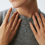 Wilda Sky Blue Topaz Petite Pendant Necklace in Sterling Silver – MaiaMina