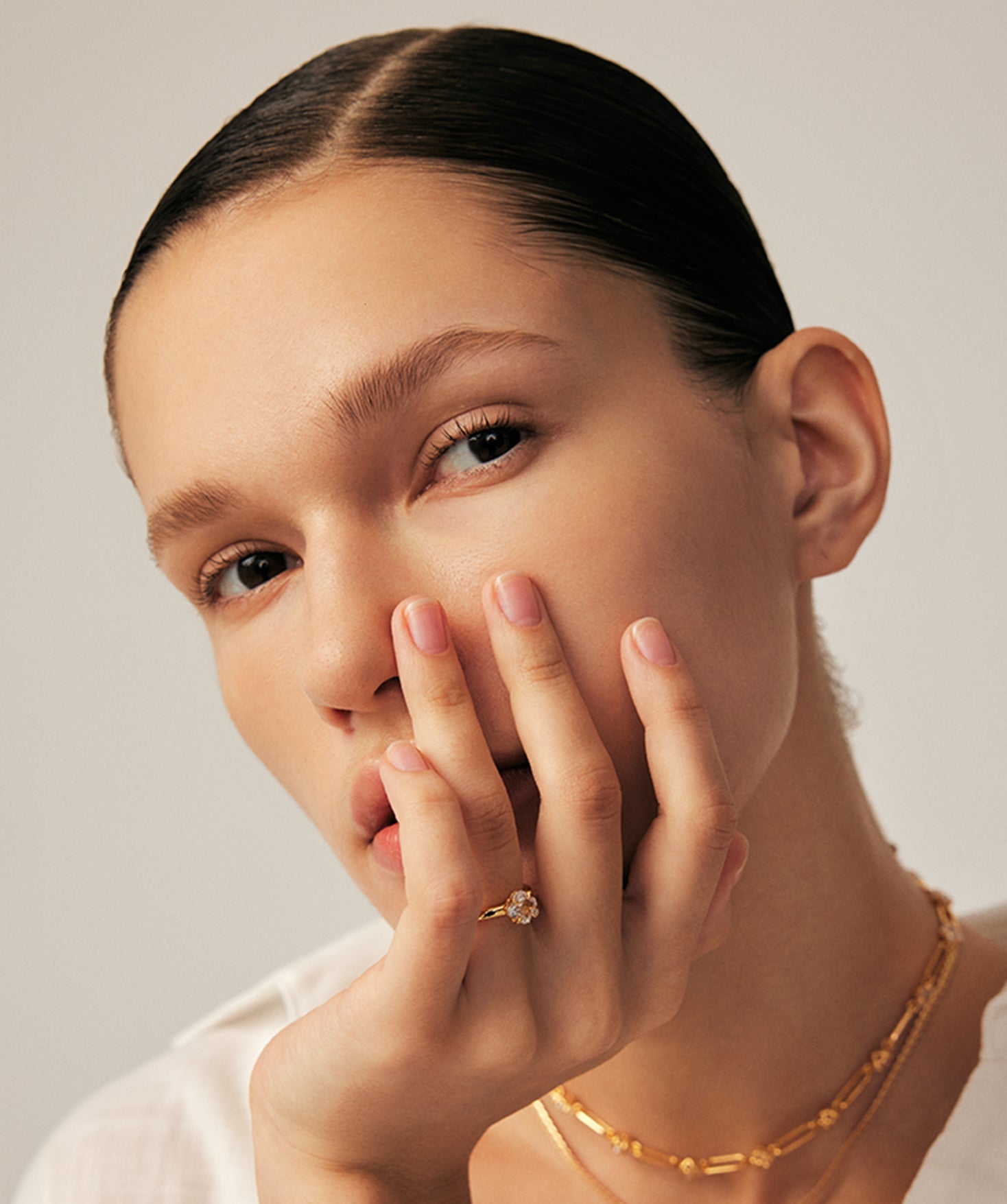 Gold Solitaire Statement Ring with Claw-Set Zircon | Wilda Collection MaiaMina