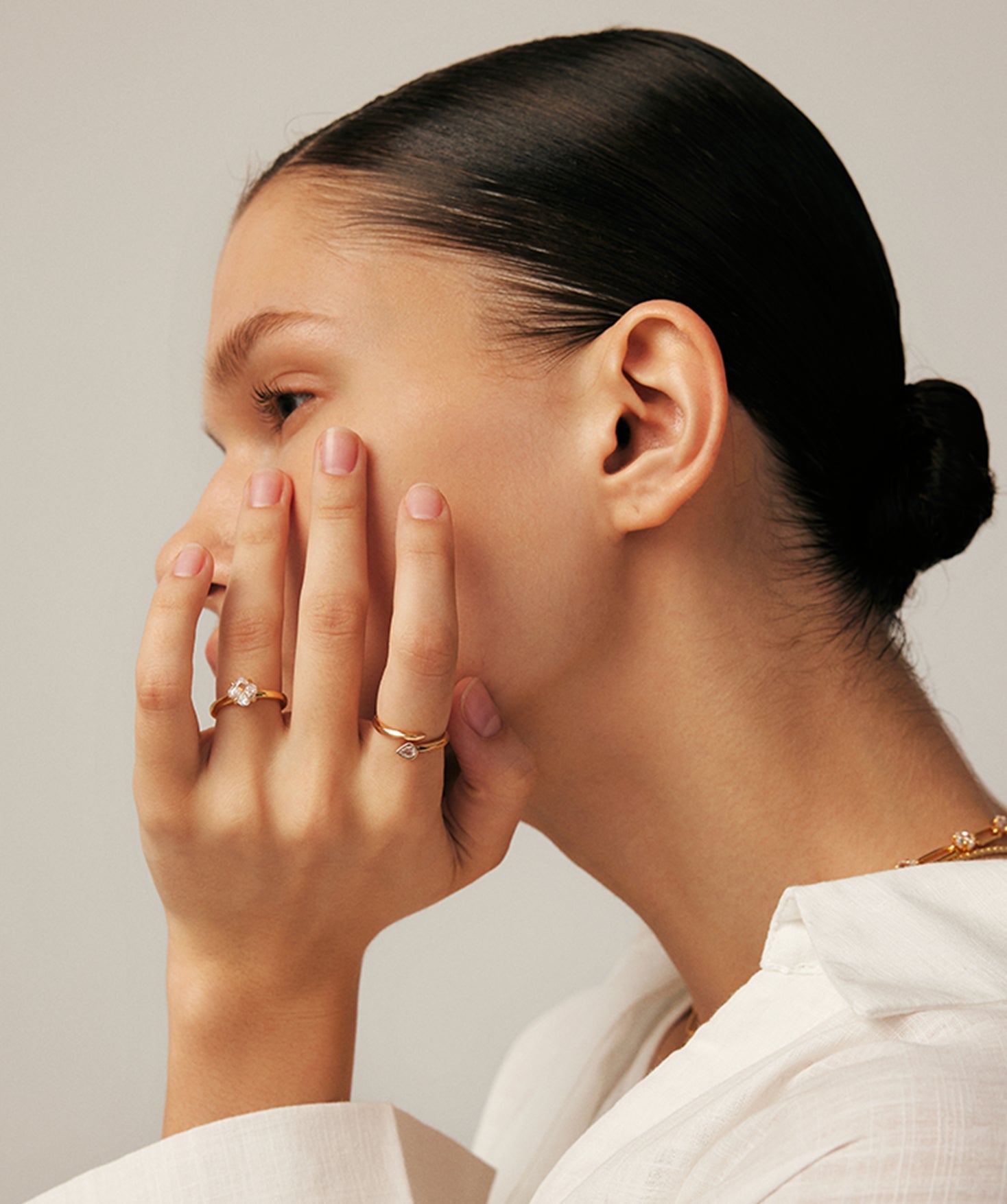 Gold Solitaire Statement Ring with Claw-Set Zircon | Wilda Collection MaiaMina