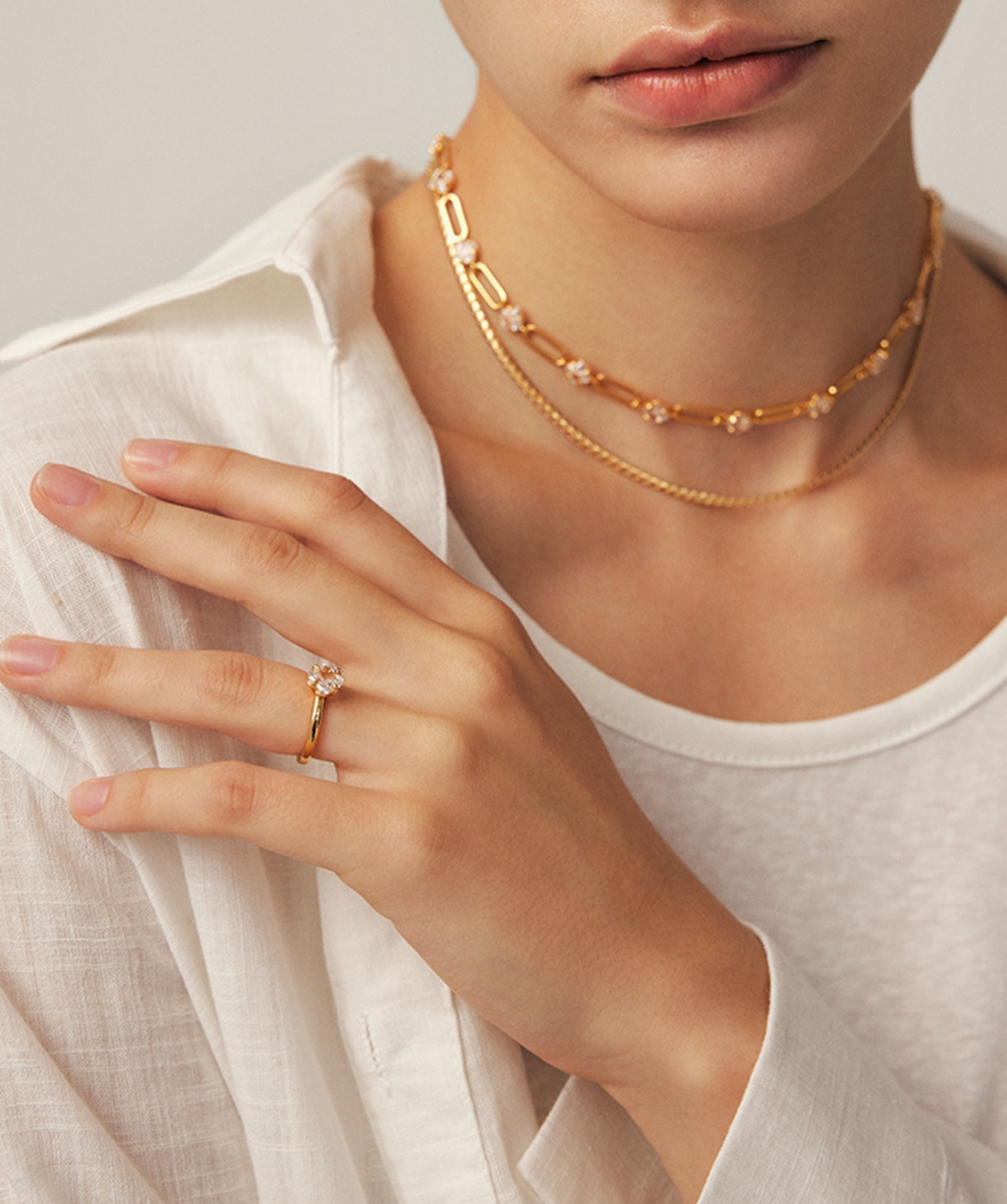 Gold Solitaire Statement Ring with Claw-Set Zircon | Wilda Collection MaiaMina