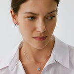 Wilda Sky Blue Topaz Stud Earrings in Sterling Silver – MaiaMina