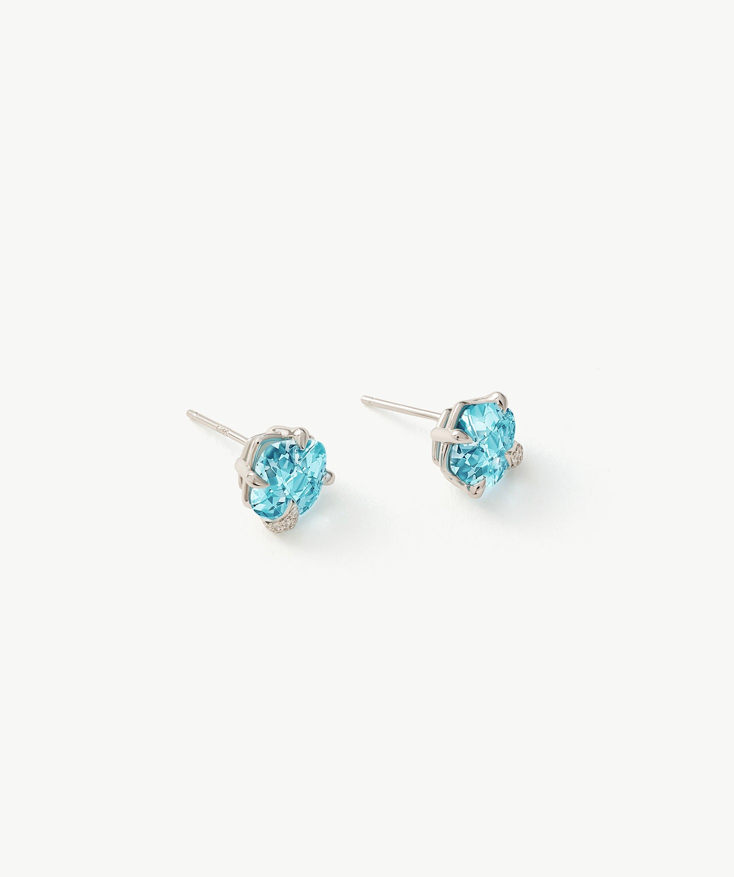 Wilda Sky Blue Topaz Stud Earrings in Sterling Silver – MaiaMina