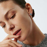 Wilda Sky Blue Topaz Stud Earrings in Sterling Silver – MaiaMina