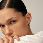 Gold Mismatched Drop Earrings with CZ Stones – Wilda by MaiaMina