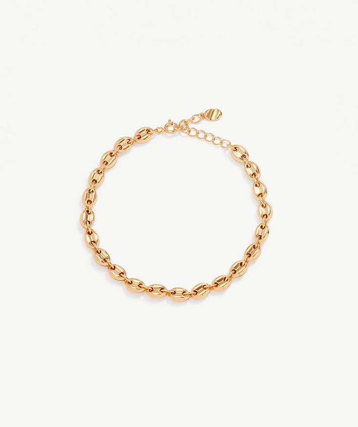 18K Gold Plated Sterling Silver Puff Mariner Bracelet for Women | MaiaMina