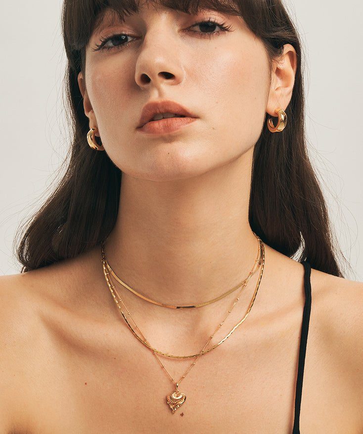 Molten Ridge Heart Pendant Necklace | MaiaMina