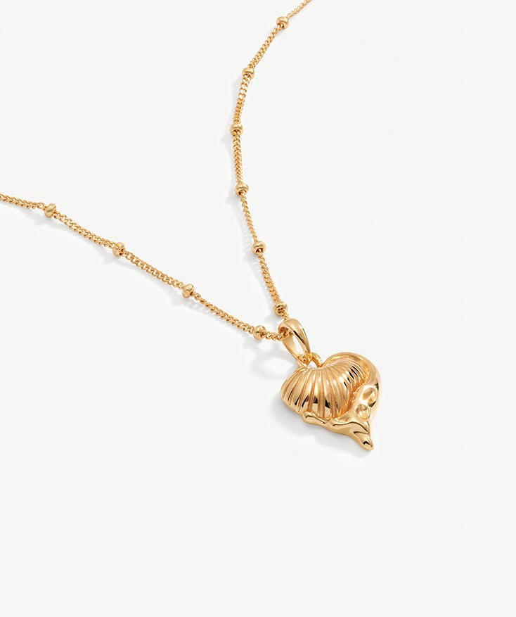 Molten Ridge Heart Pendant Necklace | MaiaMina
