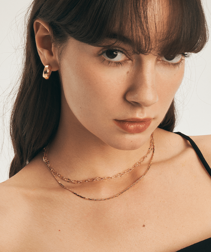 Square Snake Chain Necklace | MaiaMina