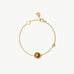 Gold Vermeil Tiger’s Eye Bracelet with Pavé Center – Aura Collection | MaiaMina