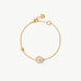Gold Vermeil Mother of Pearl Bracelet with Pavé Accent – Aura Collection | MaiaMina