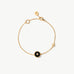 Gold Vermeil Black Agate Bracelet with Pavé Center – Aura Collection | MaiaMina