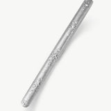 MaiaMina Rhodium Plated Textured Bangle Bracelet with Starburst Details Cetus Collection