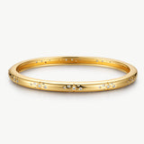 MaiaMina 18K Gold Plated Bangle Bracelet with Zirconia Cetus Collection
