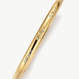 MaiaMina 18K Gold Plated Bangle Bracelet with Zirconia Cetus Collection