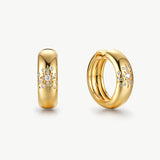 MaiaMina 18K Gold Vermeil Sterling Silver Mini Hoop Earrings Cetus Collection