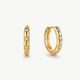 MaiaMina 18K Gold Vermeil Sterling Silver Mini Hoop Earrings Cetus Collection