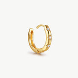 MaiaMina 18K Gold Vermeil Sterling Silver Mini Hoop Earrings Cetus Collection