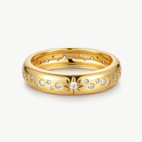 MaiaMina 18K Gold Vermeil Sterling Silver Zirconia Band Ring Cetus Collection