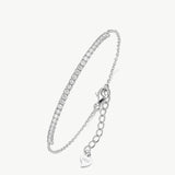 MaiaMina Lab-Grown Diamond Tennis Bracelet 0.55ct Silver | Cetus