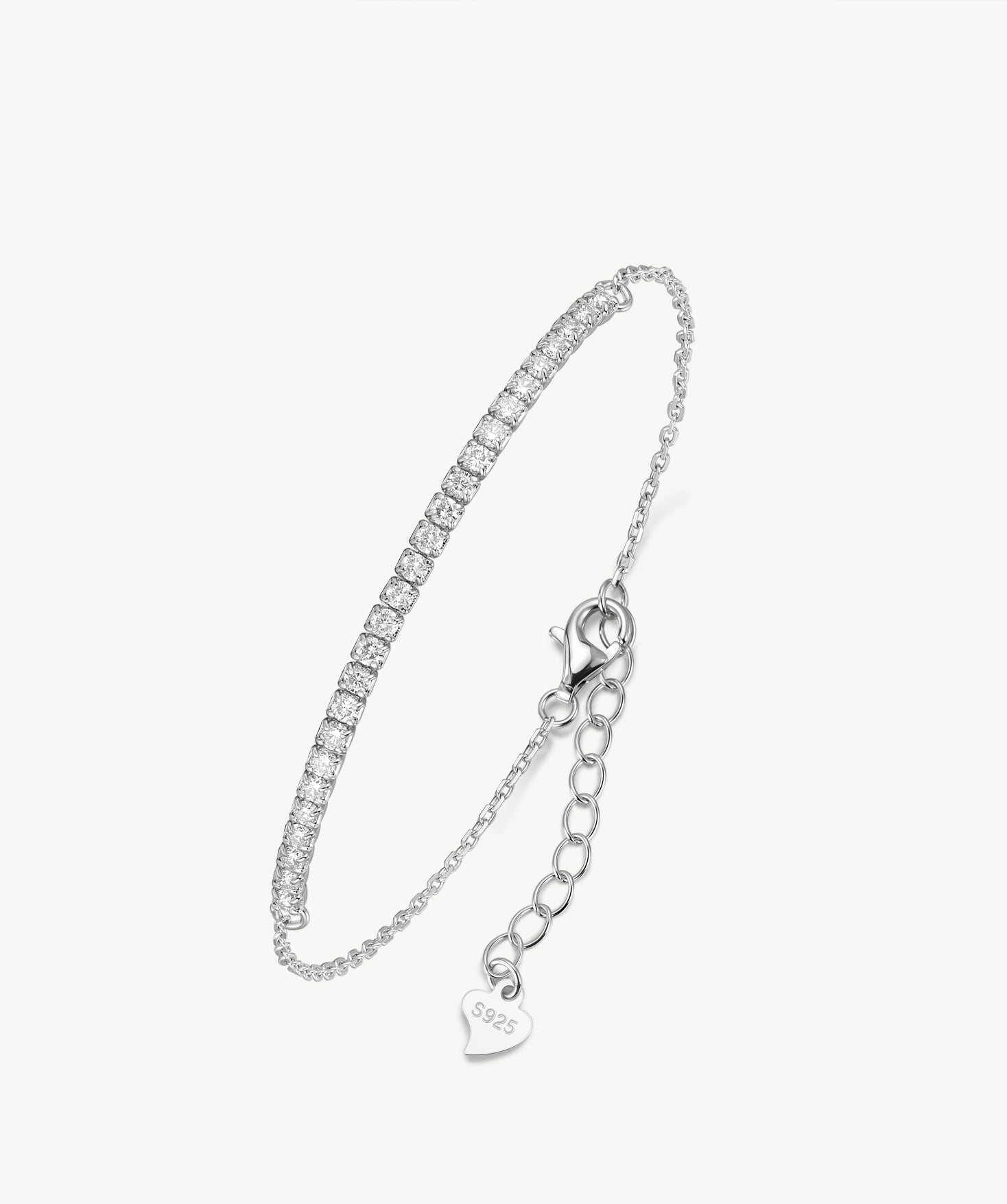 MaiaMina Lab-Grown Diamond Tennis Bracelet 0.55ct Silver | Cetus
