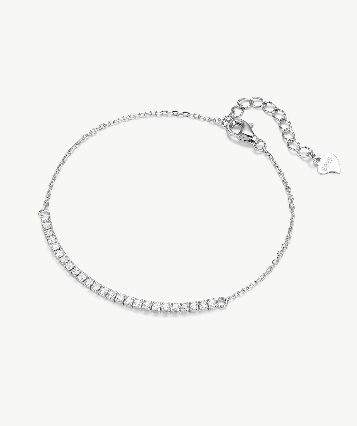 MaiaMina Lab-Grown Diamond Tennis Bracelet 0.55ct Silver | Cetus