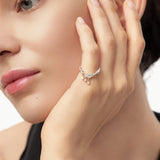 MaiaMina Lab-Grown Diamond Ring – Möbius Sterling Silver | Cetus