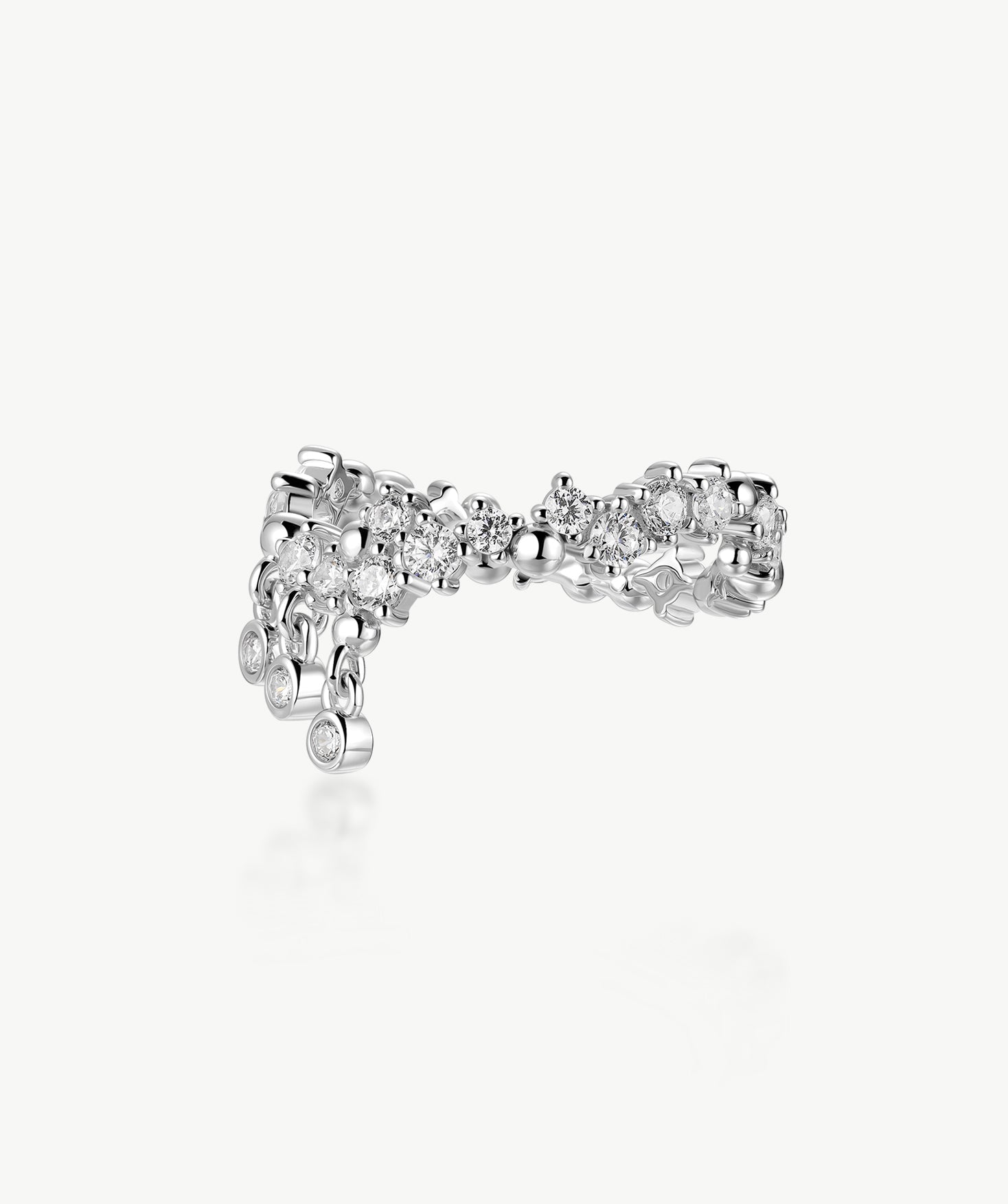 MaiaMina Lab-Grown Diamond Ring – Möbius Sterling Silver | Cetus