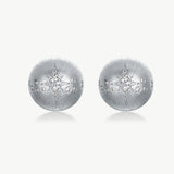 MaiaMina Rhodium Plated Clear Quartz Drop Earrings Removable Statement Earrings Cetus Collection