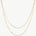 Classic Gold Disc Layered Necklace | Dainty Double Chain in 18K Gold Vermeil – MaiaMina