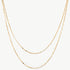 Classic Gold Disc Layered Necklace | Dainty Double Chain in 18K Gold Vermeil – MaiaMina