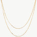 Classic Gold Disc Layered Necklace | Dainty Double Chain in 18K Gold Vermeil – MaiaMina