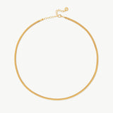 Classic Herringbone Chain Necklace in Gold | MaiaMina