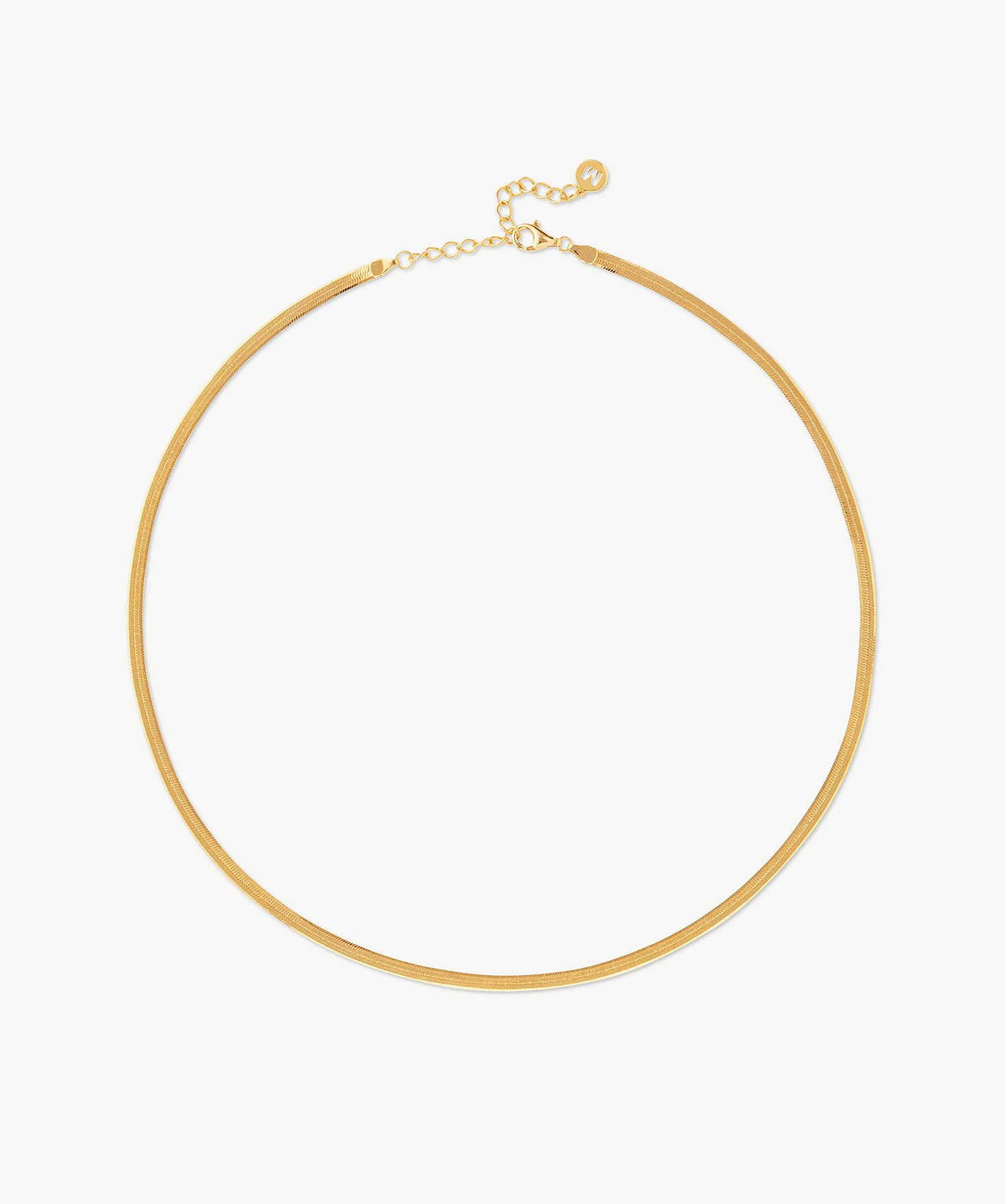 Classic Herringbone Chain Necklace in Gold | MaiaMina