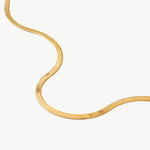 Classic Herringbone Chain Necklace in Gold | MaiaMina