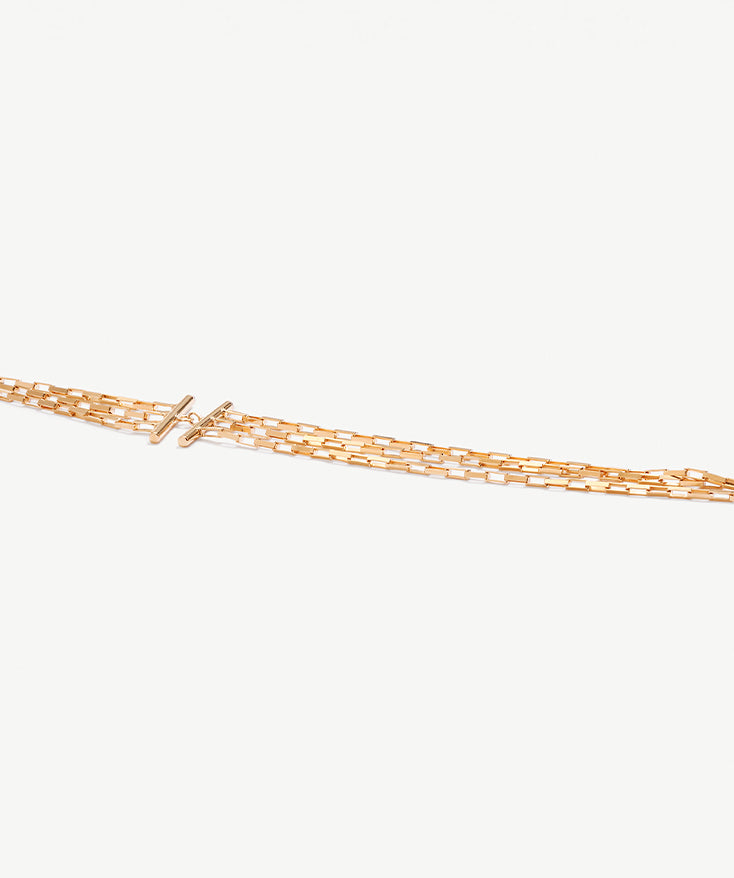 18K Gold Vermeil Box Chain Layering Necklace for Women, Sterling Silver Paperclip Chain Necklace | MaiaMina
