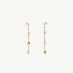 Molten Baroque Pearl Drop Earrings – Modern Elegance in Motion | MaiaMina