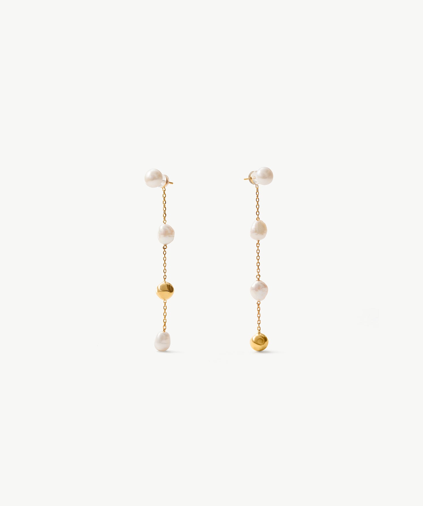 Molten Baroque Pearl Drop Earrings – Modern Elegance in Motion | MaiaMina