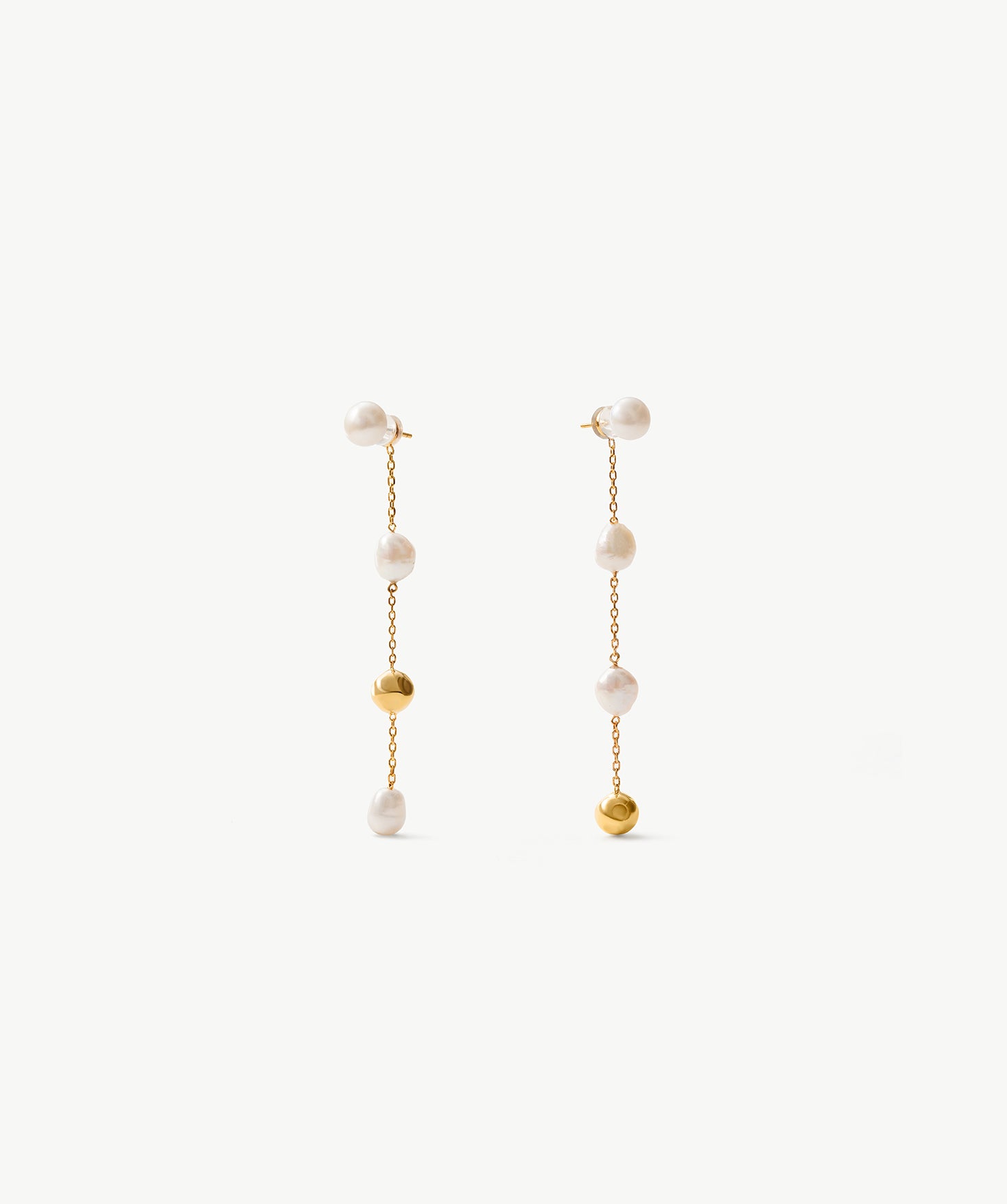 Molten Baroque Pearl Drop Earrings – Modern Elegance in Motion | MaiaMina