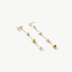 Molten Baroque Pearl Drop Earrings – Modern Elegance in Motion | MaiaMina
