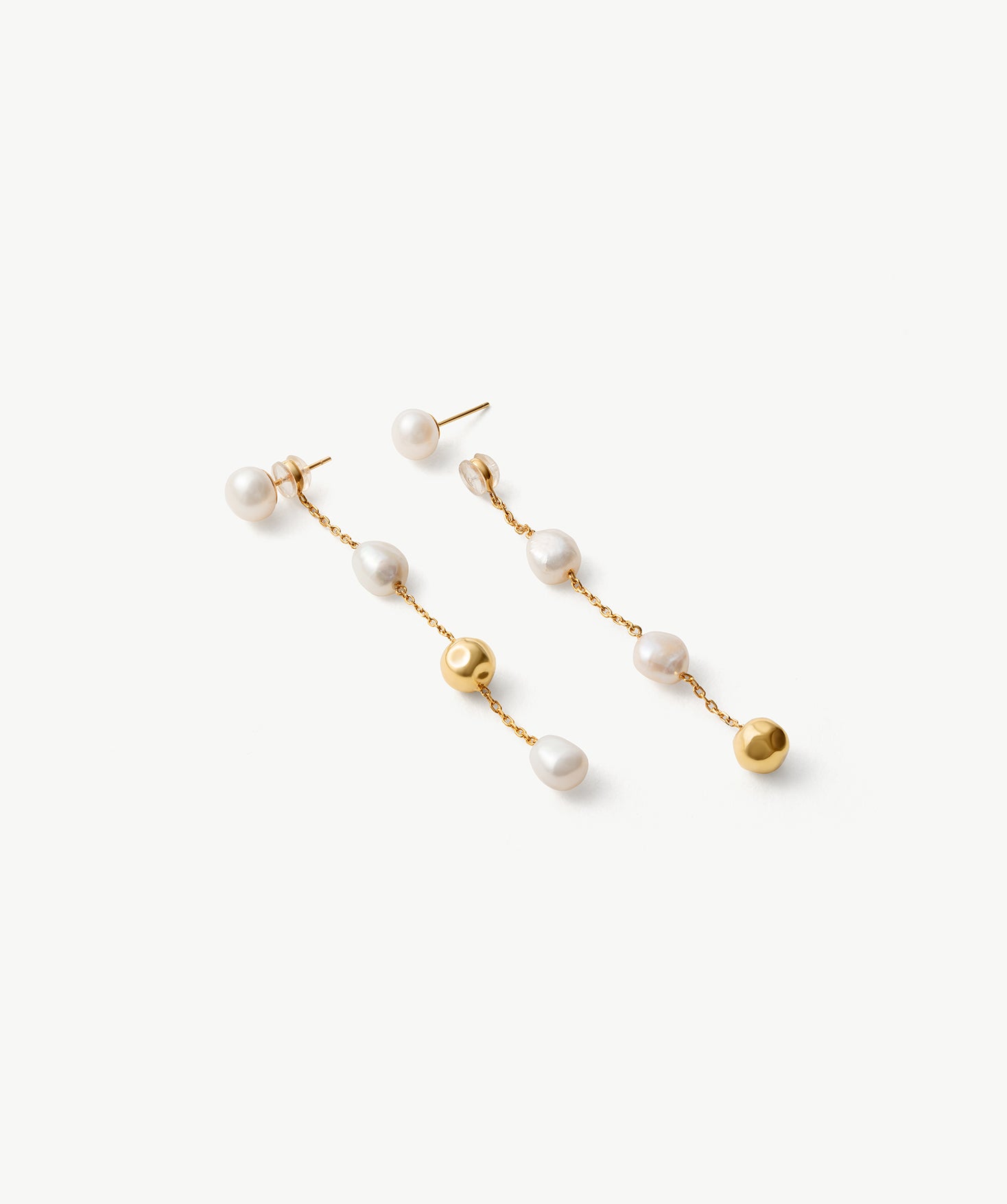 Molten Baroque Pearl Drop Earrings – Modern Elegance in Motion | MaiaMina