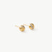 Gold Molten Stud Earrings with Pavé Detail – 18K Gold Vermeil Jewelry | MaiaMina
