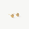 Gold Molten Stud Earrings with Pavé Detail – 18K Gold Vermeil Jewelry | MaiaMina