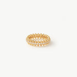 Gold Vermeil Pave Eternity Ring with Spiked Design – MaiaMina
