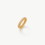 Gold Vermeil Pave Eternity Ring with Spiked Design – MaiaMina