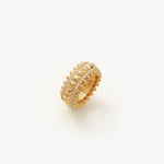 Gold Vermeil Spike Band Ring with Gemstone Accents – MaiaMina