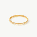 Rock Spike Bangle Bracelet in Gold Vermeil with Zircon – MaiaMina
