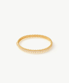 Rock Spike Bangle Bracelet in Gold Vermeil with Zircon – MaiaMina