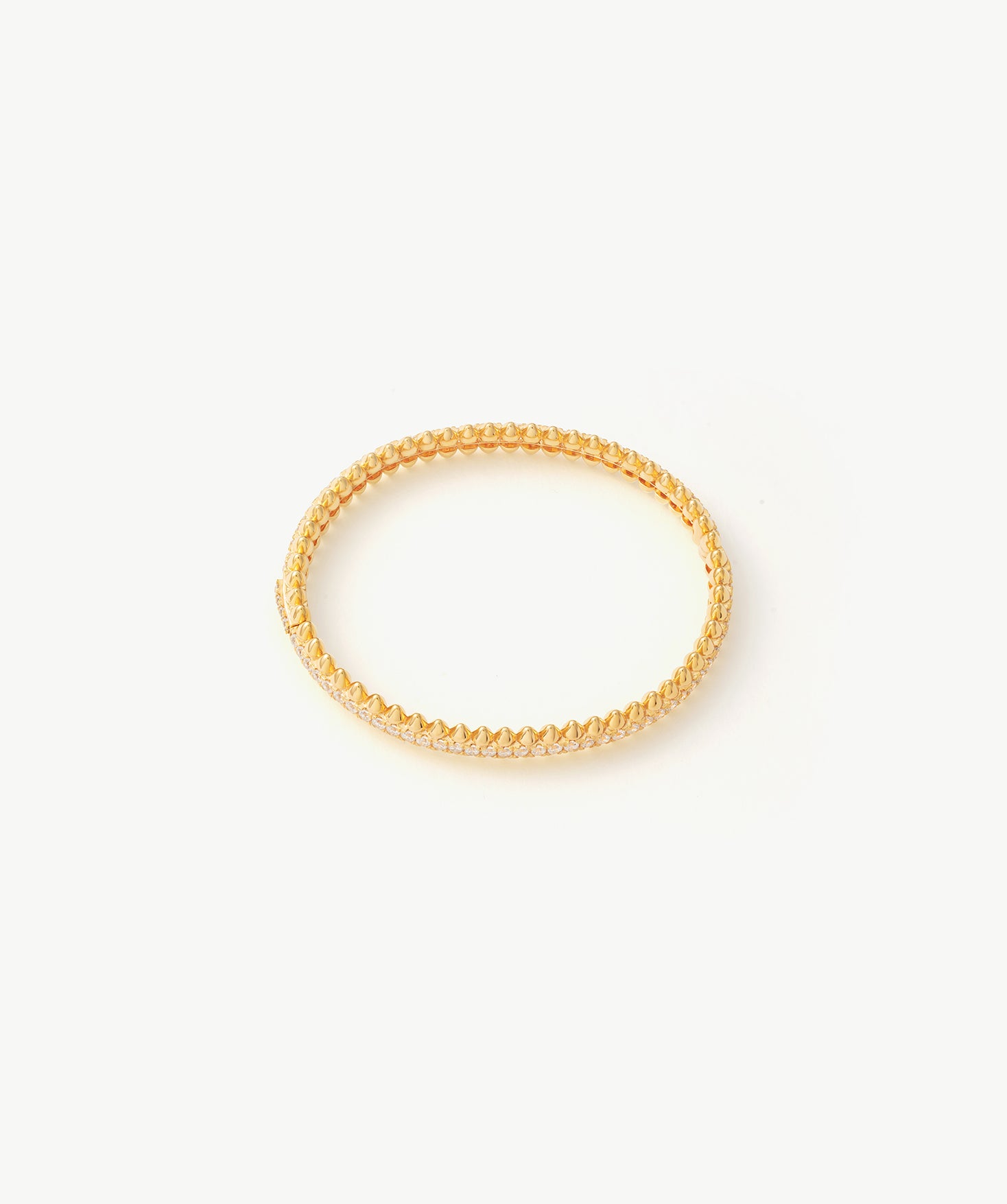 Rock Spike Bangle Bracelet in Gold Vermeil with Zircon – MaiaMina